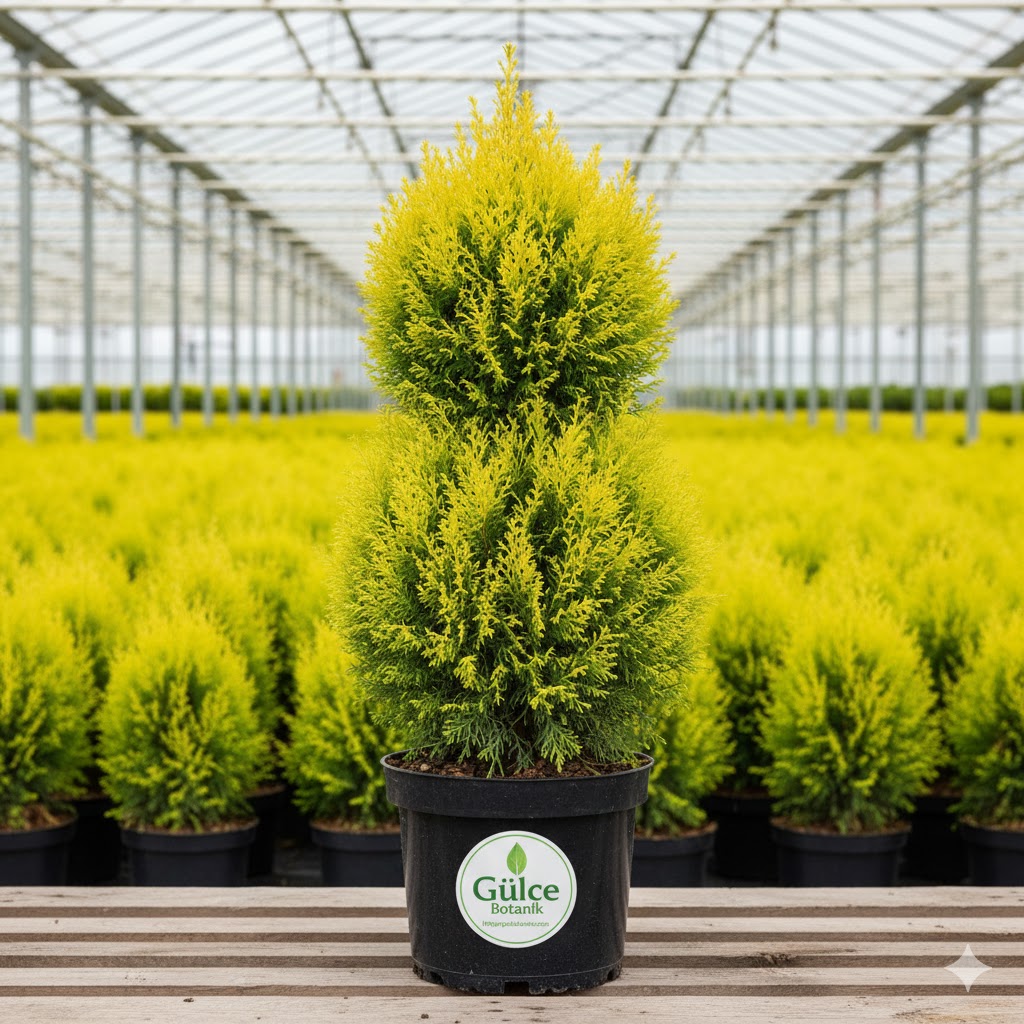 2 Top Limon Çamı-Servi Cupressus macrocarpa Goldcrest