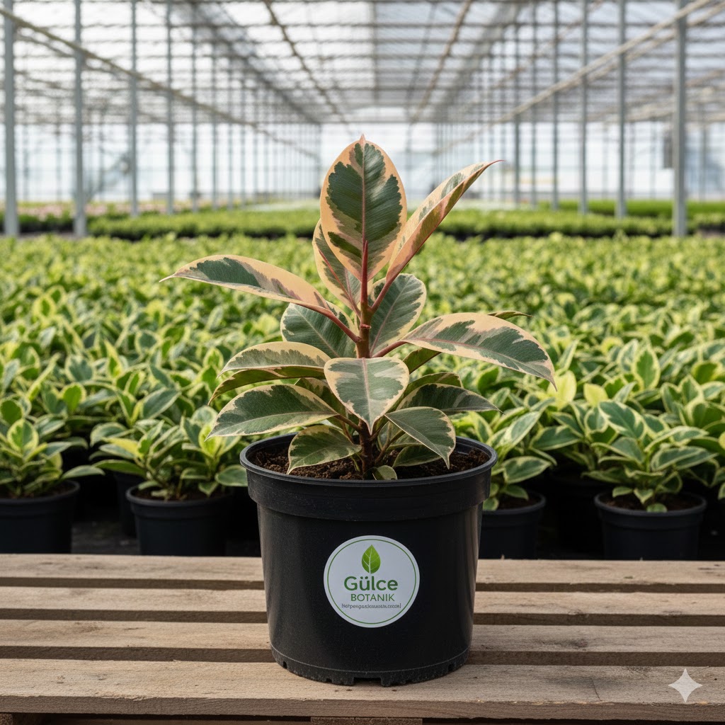 Pembe Alacalı Kauçuk- Ficus Elastica Belize